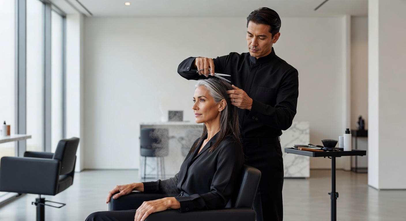 Virexospace premium hair styling session